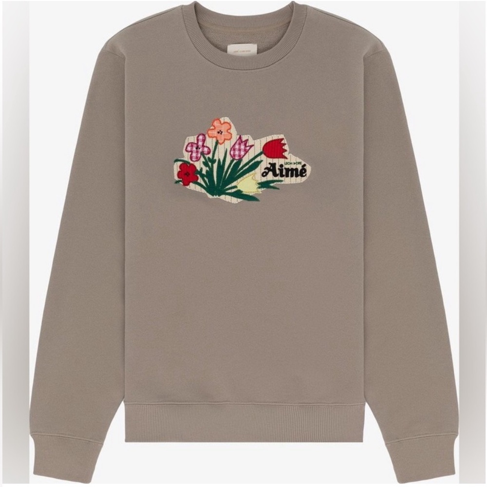 Aime Leon Dore Floral Appliqué Crewneck Sweatshirt